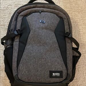 Gray and Black Modern Backpack for Everyday Use